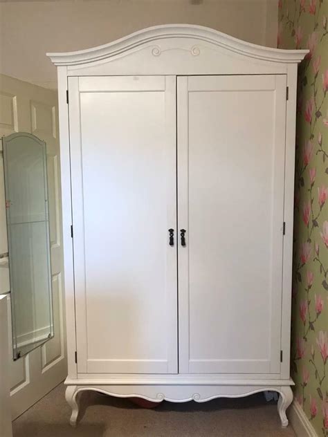 White French Ornate Wardrobe Armoire Shabby Chic In Chesterfield