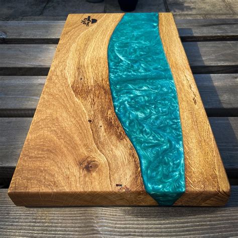 Large Charcuterie Board Handmade Live Edge Oak Wood Etsy