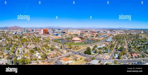 Downtown Tempe Arizona Usa Drone Skyline Aerial Stock Photo Alamy