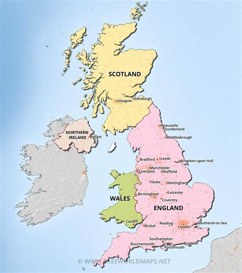United Kingdom Map And Satellite Image