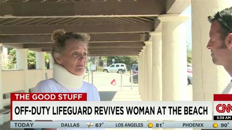 Off Duty Lifeguard Revives Woman At The Beach Cnn Video