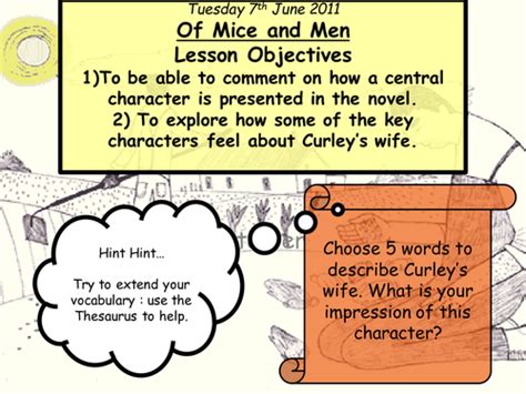 Of Mice And Men Curleys Wife Teaching Resources