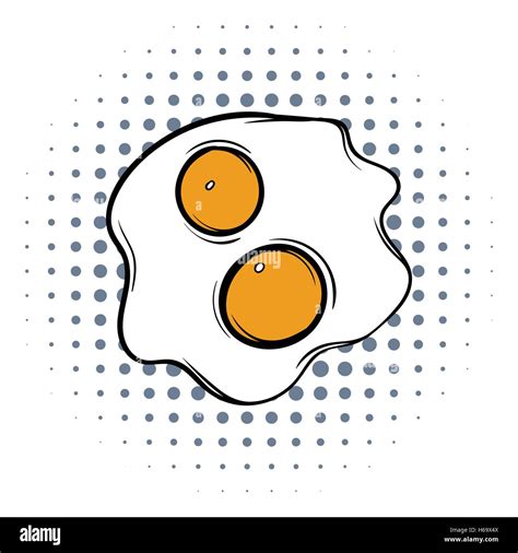 fried eggs comics icon stock vector image and art alamy
