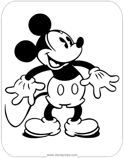 Select from 35478 printable coloring pages of cartoons, animals, nature, bible and many more. Classic Mickey Mouse Coloring Pages | Disneyclips.com