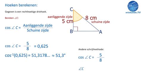 Goniometrie Cosinus Gebruiken Wiskunde Tv YouTube