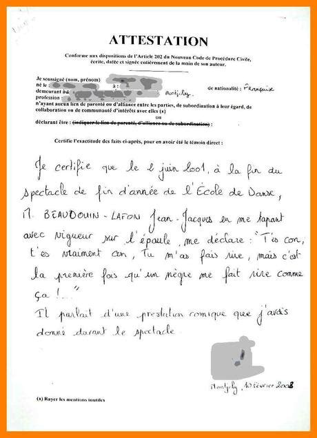 attestation de témoin garde d’enfant – exemple attestation témoignage