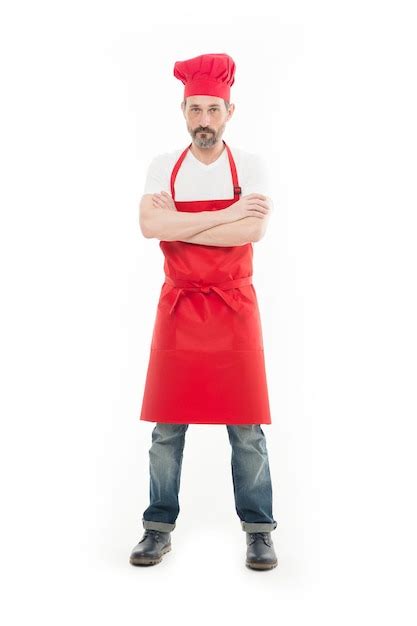 Premium Photo Known For His Cooking Bearded Mature Man In Chef Hat And Apron Senior Cook