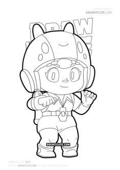 Brawl stars super easy drawing tutorial with a coloring page. Brawl Stars Coloring Pages