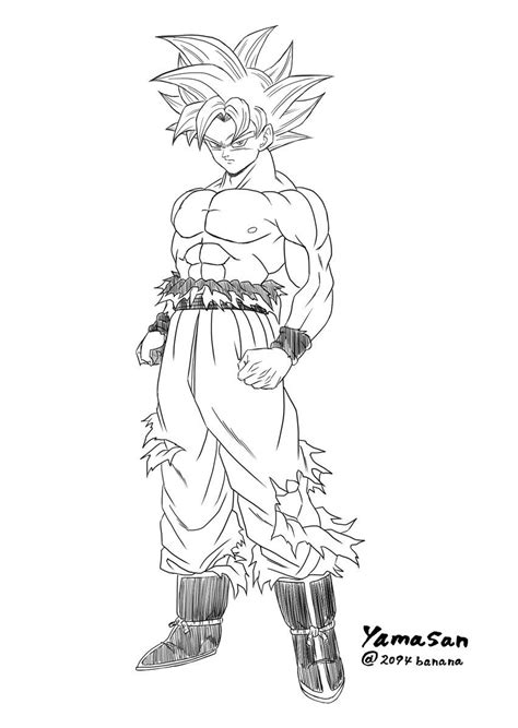 Dragon Ball Z Coloring Pages Goku Ultra Instinct Coloring And Drawing