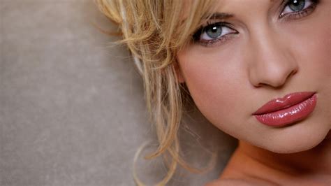 Blondes Lips Faces Sarah Digital Desire Wallpaper 128324