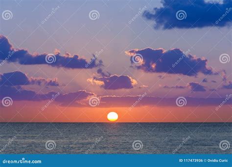 Sunset In The Caribbean Sea Stock Photo Image Of Nature Beautiful