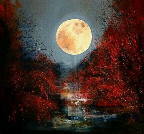 Gorgeous Picture With The Moon Painting And Drawing Oil Painting Wow