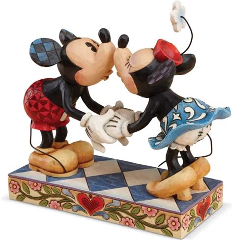 Jim Shore Disney Traditions Mickey Mouse Kissing Minnie Love Figurine