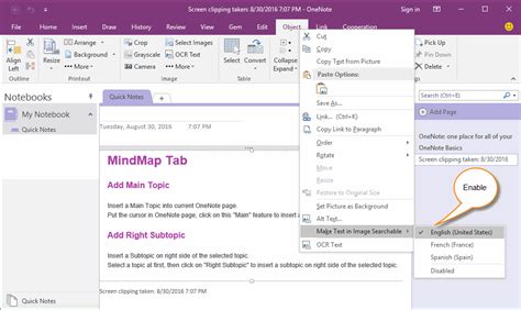 How To Enable Text Recognition In Pictures In Onenote Office Onenote