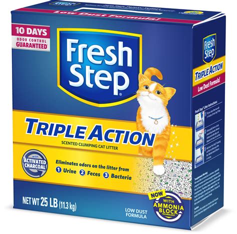 Fresh Step Triple Action Scented Litter Clumping Cat Litter 25 Pounds