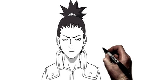 How To Draw Shikamaru Step By Step Naruto Youtube