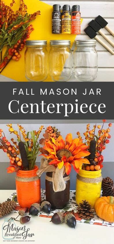 Fall Mason Jar Centerpiece Hometalk