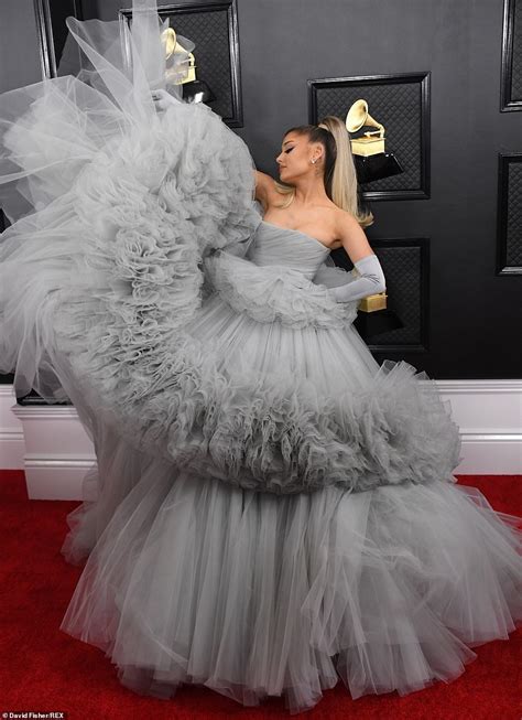 Ariana Grande Serves Princess Vibes In Two Looks On Grammys Red Carpet