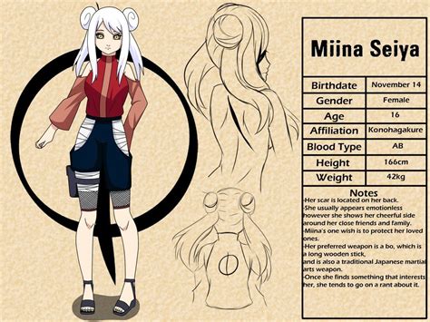 Miina Seiya Infocard By Blossomscherry On Deviantart Naruto Oc