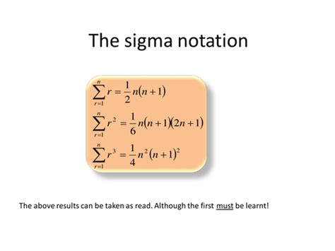 The Sigma Notation And Difference Method Teaching Resources