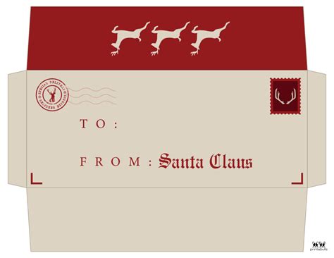 It is christmas time and all the kids will have their own wishes to free santa template printable. Printable Santa Envelope : Printable Christmas Envelopes ...