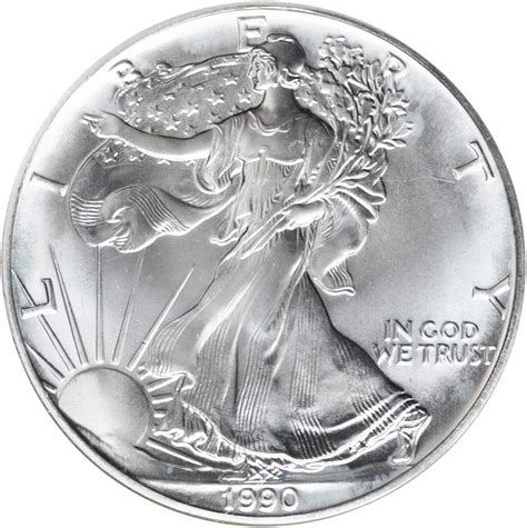 Value Of 1990 1 Silver Coin American Silver Eagle Coin
