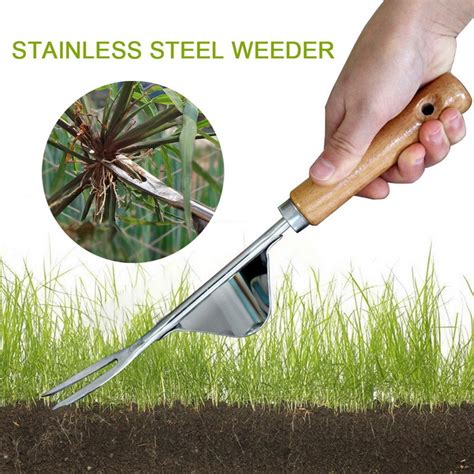 Manual Weeding Tool Garden Hand Weeder With Wood Handle Hand Weeding