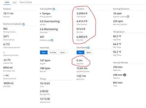 Some Garmin Connect Stats Are Wildly Incorrect After Hike Rgarmin
