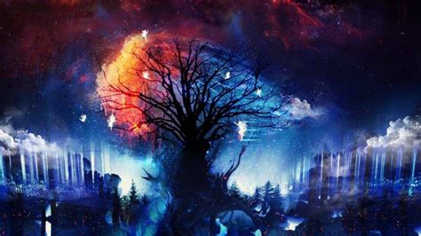 Artwork Digital Art Fantasy Art Trees Fairies Stars