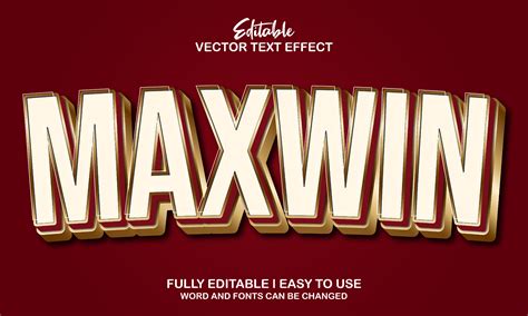 3d Editable Maxwin Text Effect Vector Graphic By Chaska Id · Creative