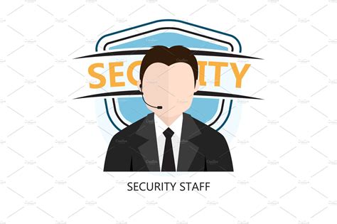 Icon Of Security Staff Illustrator Graphics ~ Creative Market