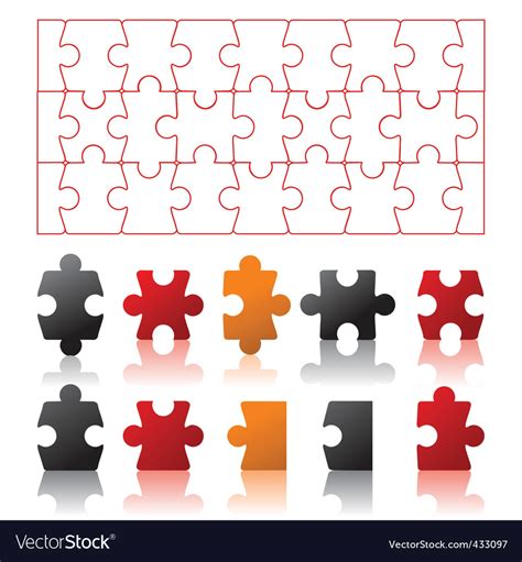 Puzzle Pieces Royalty Free Vector Image Vectorstock
