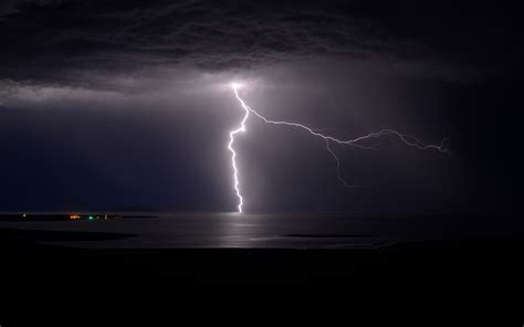 Wallpaper Dark Night Lightning Storm Atmosphere Thunder Weather