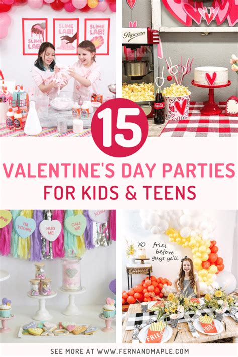 15 Valentines Day Party Ideas For Kids And Teens Fern And Maple