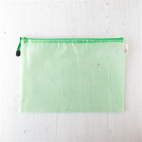 Mesh Zipper Project Bag Large Stitched Modern