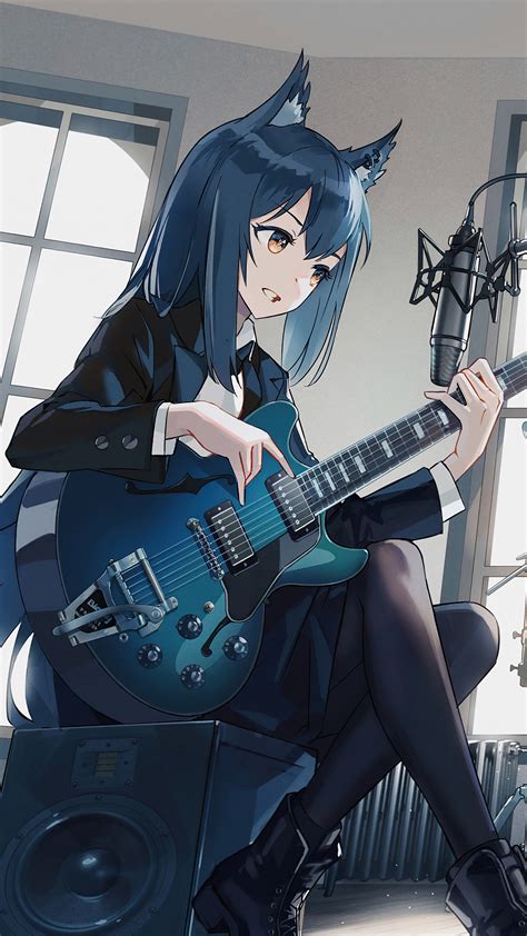 Anime Girls Guitar Band Arknights 4k Hd Phone Wallpaper Rare Gallery