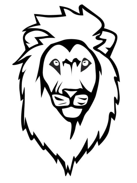 Lion Head Coloring Pages For Kids