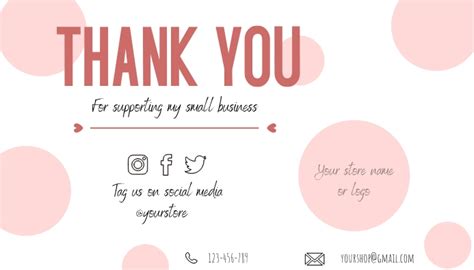 Small Business Thank You Card Template Postermywall