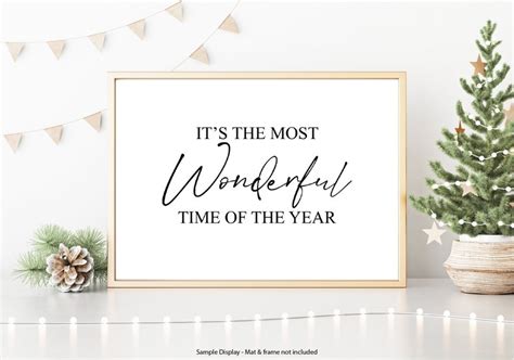 Printable Art It S The Most WONDERFUL Time Of The Year Etsy