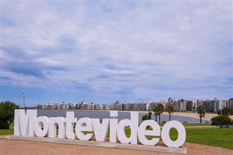 Montevideo Written In Giant Letters At The Eastern City