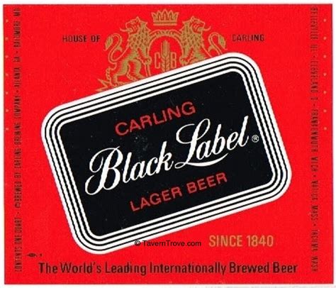 Item 66133 1971 Carling Black Label Beer Label