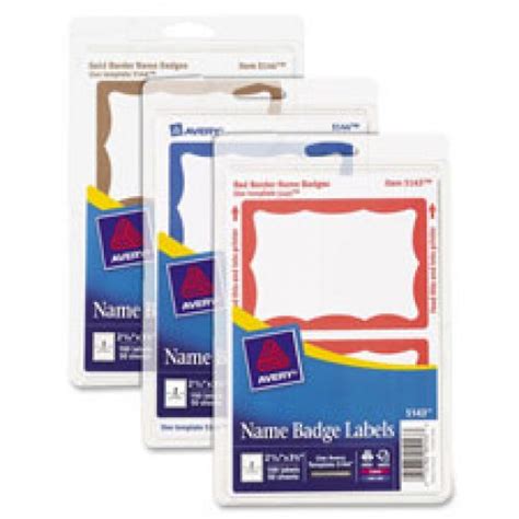 Office Supplies Avery 5146 Self Adhesive Print Write Name Badges