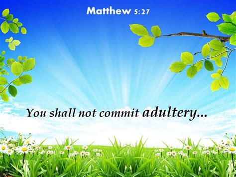 Matthew 5 27 You Shall Not Commit Adultery Powerpoint Church Sermon