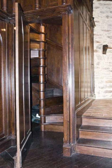 We carried the hefty thing through the house winding past the bedroom and through the bath. montbrun castle secret room