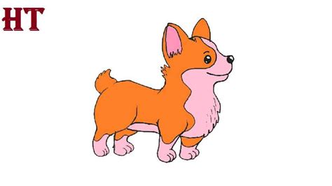 How To Draw A Corgi Easy For Beginners Cute Dog Drawing