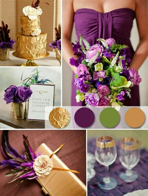 Pin By Shamana Persier On Decor Purple Gold Wedding Gold Wedding