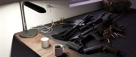 Artstation Table With Guns