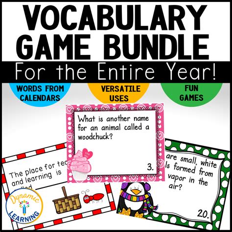 12 Vocabulary Word Games Dynamic Learning