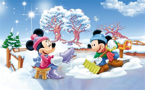 Winter Mickey And Minnie 1680x1050 Wallpaper