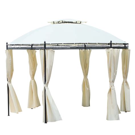 Set up a gazebo, canopy or pergola on sunny days for added comfort and protection. 11.5' 2-Tier Round Roof Gazebo Tent Sun Shelter Garden ...